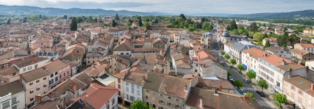 Vue sur la ville d'Ambert